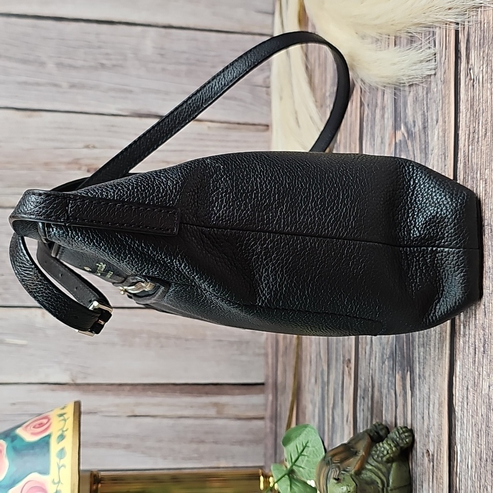 KATE SPADE CHESTER STREET DESSI BLACK PEBBLED LEATHER ADJUSTABLE CROSSBODY BAG - Picture 4 of 16